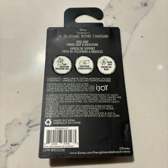 SPINPOP DISNEY The Nightmare Before Christmas Jack Skelington Sally Ring Grip - Picture 4 of 4